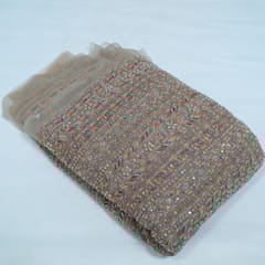 Multi Color Net Embroidered Fabric