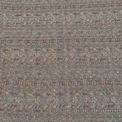 Multi Color Net Embroidered Fabric