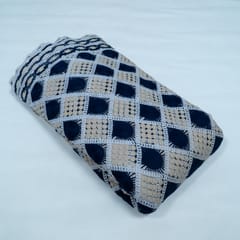 Blue Color Imported Crochet Fabric