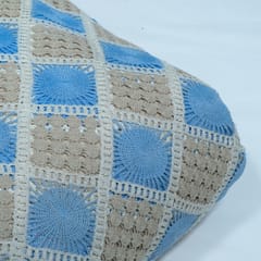 Sky Blue Color Imported Crochet Fabric