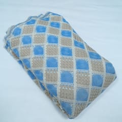 Sky Blue Color Imported Crochet Fabric