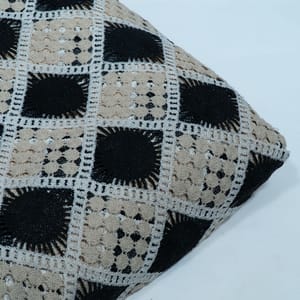 Black Color Imported Crochet Fabric