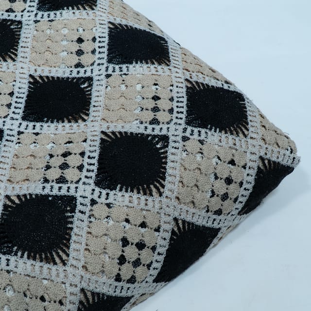 Black Color Imported Crochet Fabric