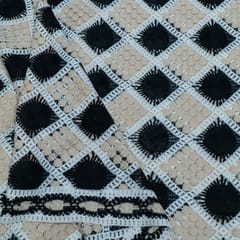 Black Color Imported Crochet Fabric