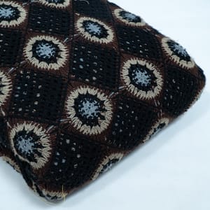 Black Color Imported Crochet Fabric