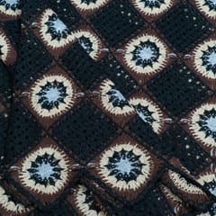 Black Color Imported Crochet Fabric
