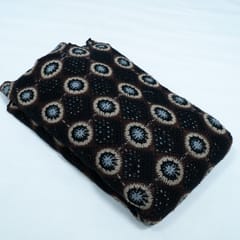 Black Color Imported Crochet Fabric