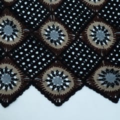 Black Color Imported Crochet Fabric
