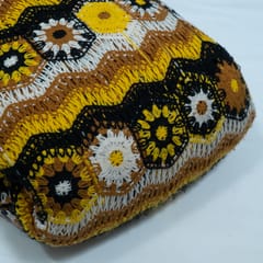 Yellow Color Imported Crochet Fabric