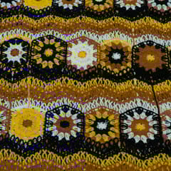 Yellow Color Imported Crochet Fabric