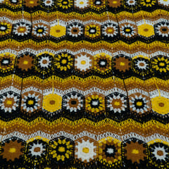 Yellow Color Imported Crochet Fabric