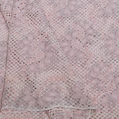 Pink Color Imported Crochet Fabric