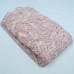 Pink Color Imported Crochet Fabric