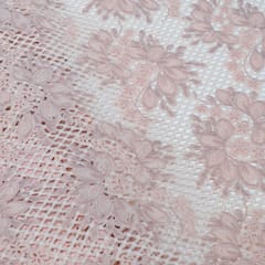 Pink Color Imported Crochet Fabric