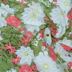 Green Color Chemical Lace Fabric