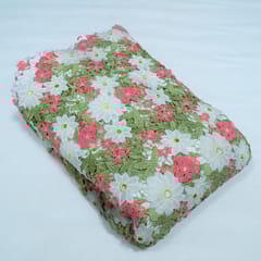 Green Color Chemical Lace Fabric