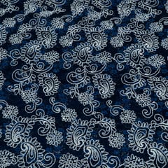 Blue Color Imported Crochet Fabric