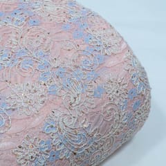 Peach Color Imported Crochet Fabric