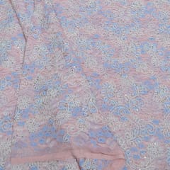 Peach Color Imported Crochet Fabric