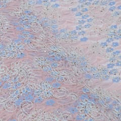 Peach Color Imported Crochet Fabric