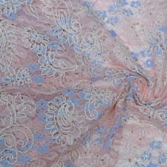 Peach Color Imported Crochet Fabric