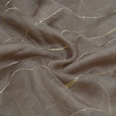 Mouse Color Pure Organza Embroidered Fabric