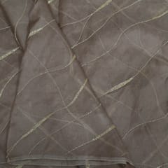 Mouse Color Pure Organza Embroidered Fabric