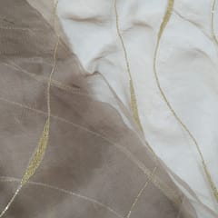 Mouse Color Pure Organza Embroidered Fabric