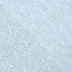 Cream Color Crepe Cutwork Embroidered Fabric