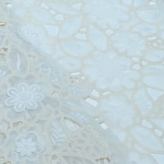 Cream Color Tencel Cutwork Embroidered Fabric