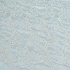 Cream Color Tencel Cutwork Embroidered Fabric
