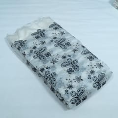 Black Color Tencel Embroidered Fabric