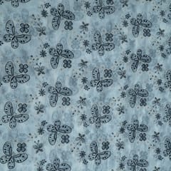 Black Color Tencel Embroidered Fabric