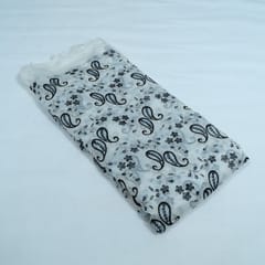 Black Color Tencel Embroidered Fabric