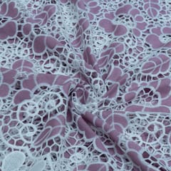 Move Color Crepe Cutwork Embroidered Fabric