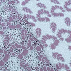 Move Color Crepe Cutwork Embroidered Fabric