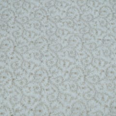 Dyeable Dola Silk Embroidered Fabric (1.70Meter Cut Piece)