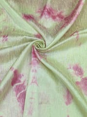 Lime Green Tie Dye Poly Dupion Fabric