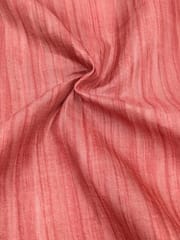 Coral Pink Poly Linen Fabric