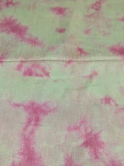 Light Green Tie Dye Poly Dupion Fabric