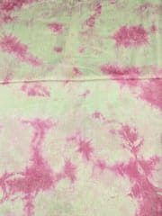 Light Green Tie Dye Poly Dupion Fabric