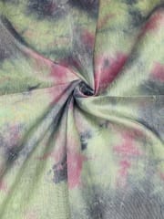 Multi Color Tie Dye Poly Dupion Fabric