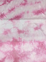 Pink Tie Dye Poly Dupion Fabric