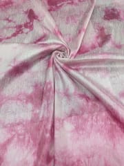 Pink Tie Dye Poly Dupion Fabric