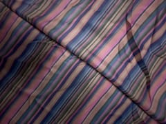 Pink Multicolor Stripes Georgette Satin Fabric