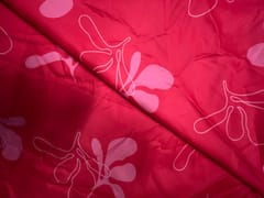 Light Red Floral Georgette Satin Fabric