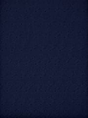 Navy blue floral eyelet Schiffli Embroidered Fabric