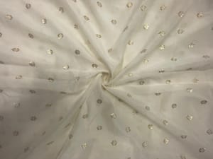 Dyeable Buti Chanderi Mul 58 Fabric