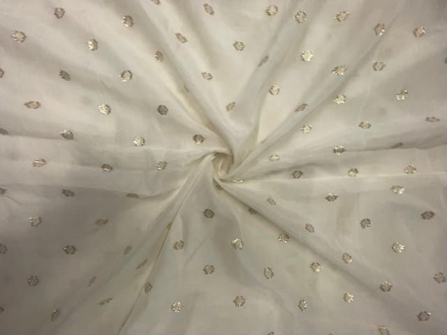 Dyeable Buti Chanderi Mul 58 Fabric