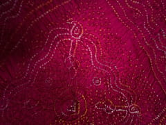 Magenta Pure Bandhani Dupatta Fabric